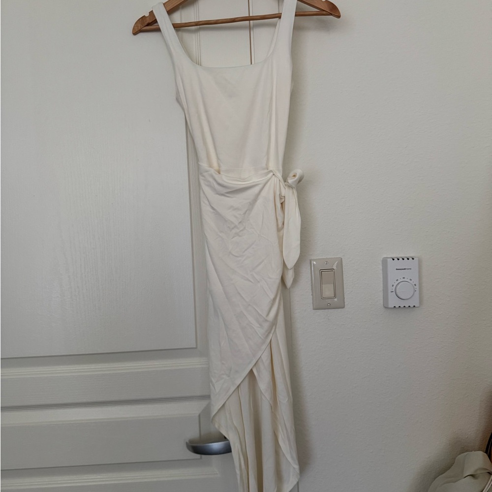 Wilfred Cream Asymmetrical Dress
